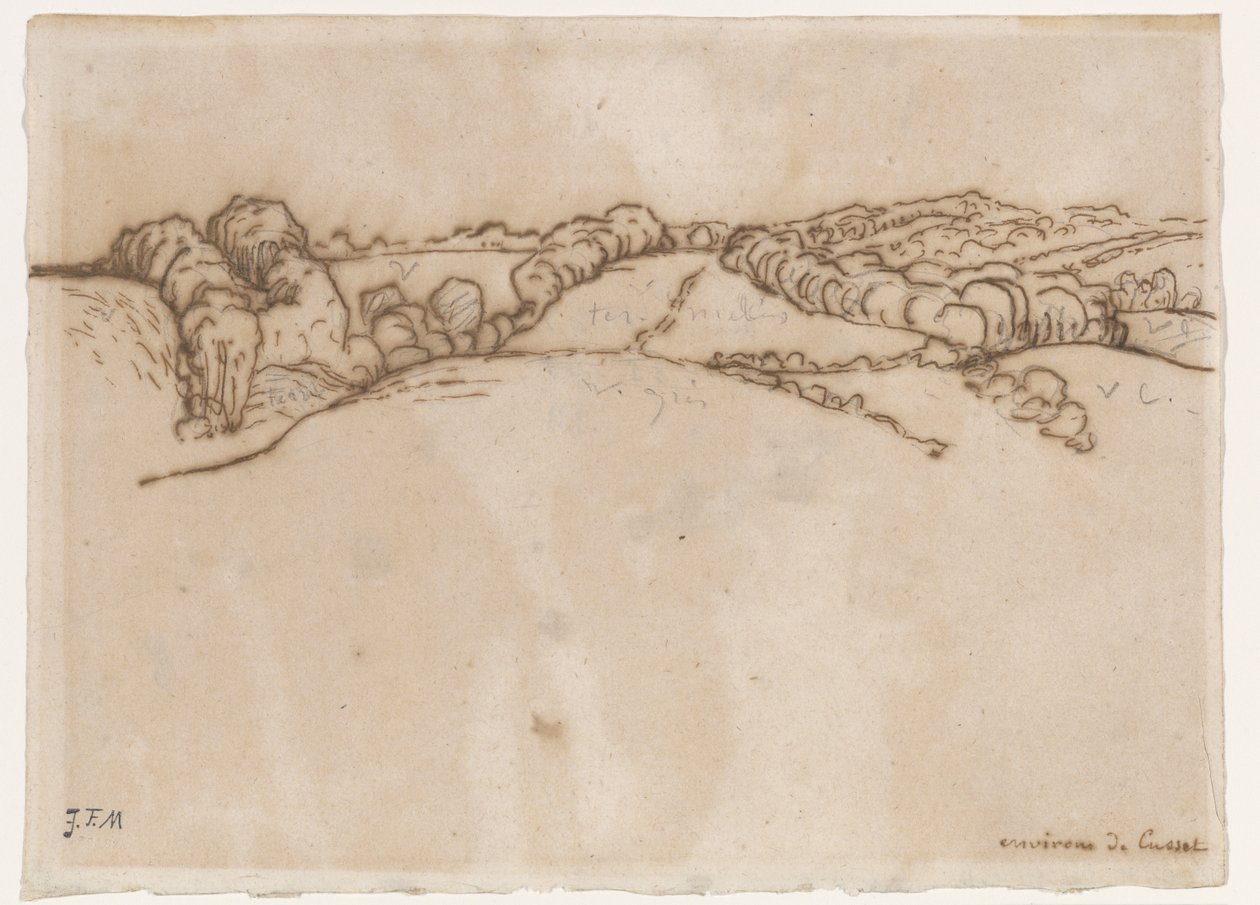Dintorni di Cusset, c.1866-69 da Jean Francois Millet