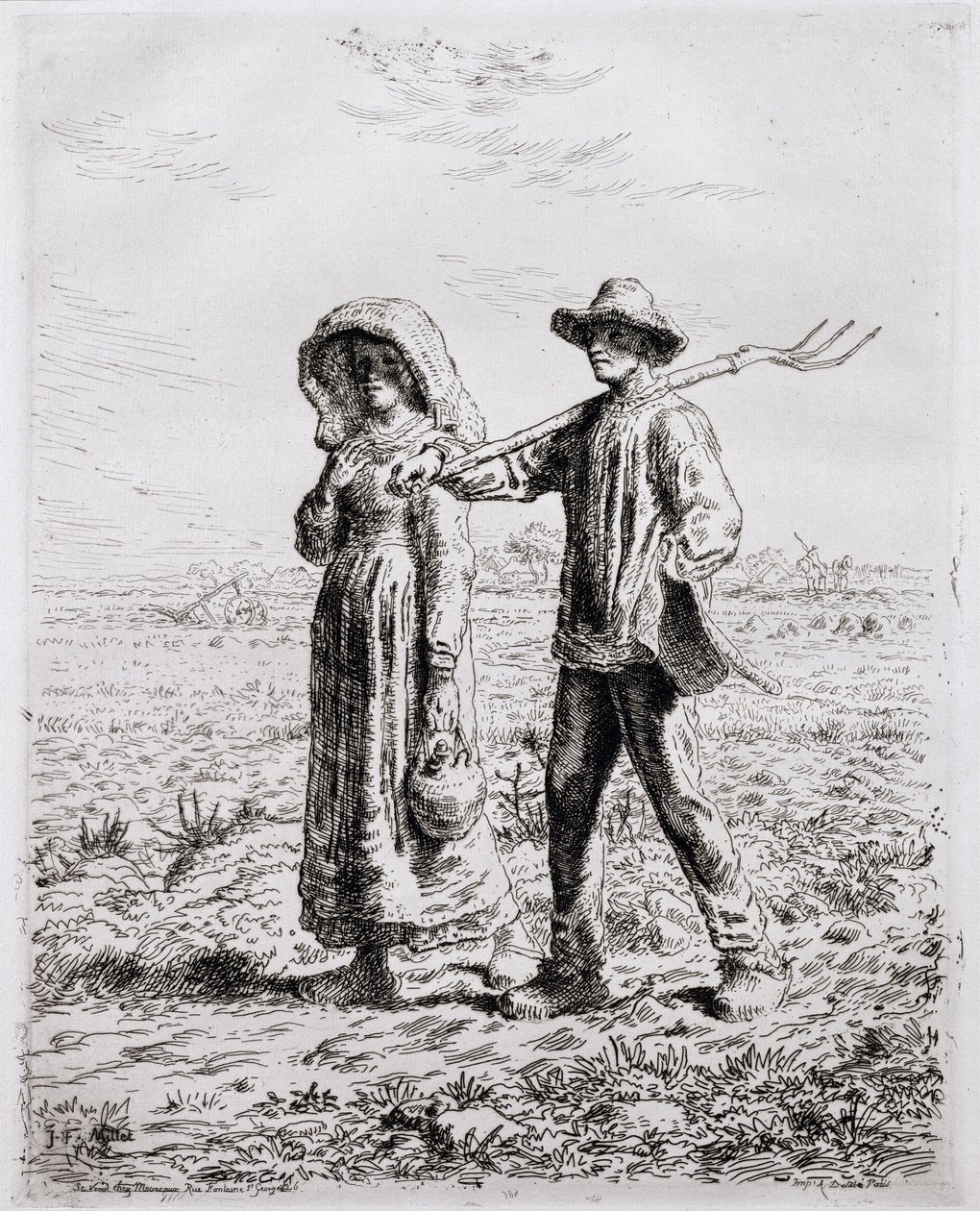 Partenza per il lavoro, 1863 da Jean Francois Millet