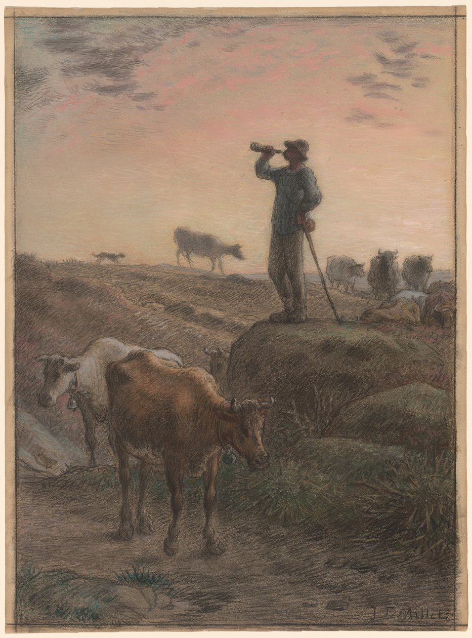 Richiamare le mucche a casa da Jean-Francois Millet