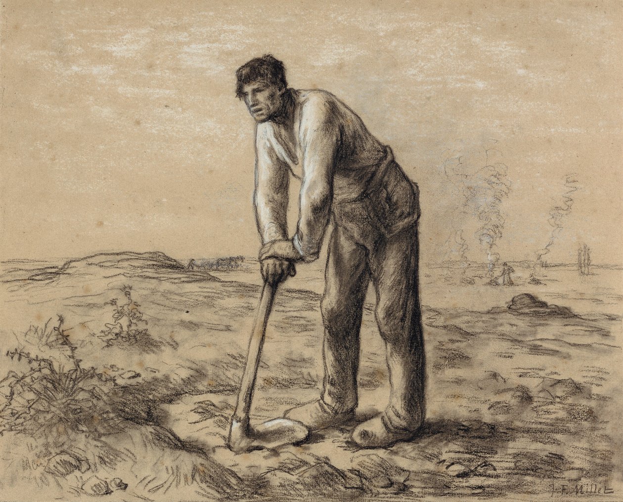 Uomo con la zappa da Jean-Francois Millet