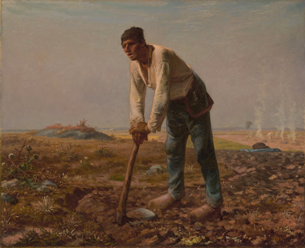 Uomo con la zappa da Jean-Francois Millet