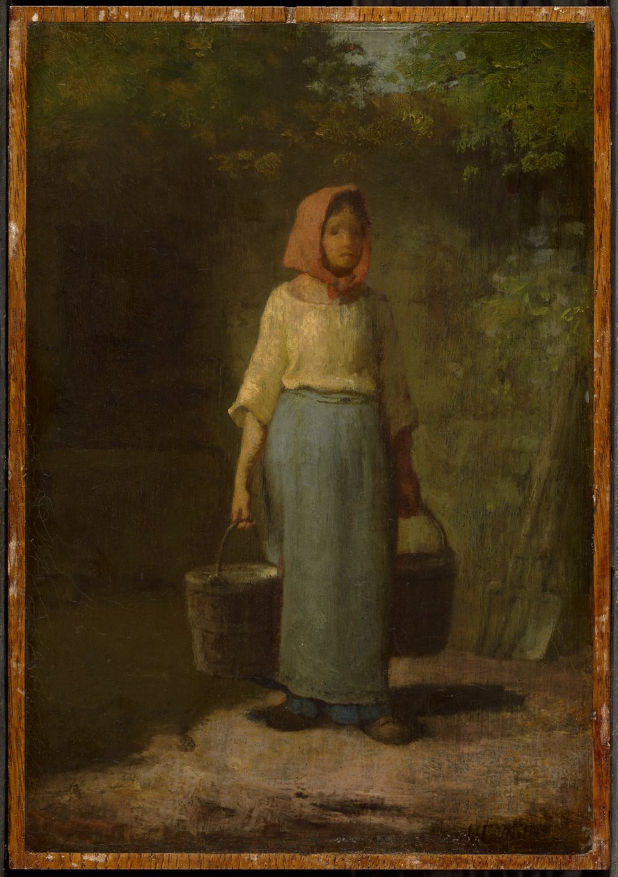 Bäuerin kehrt vom Brunnen zurück da Jean-Francois Millet