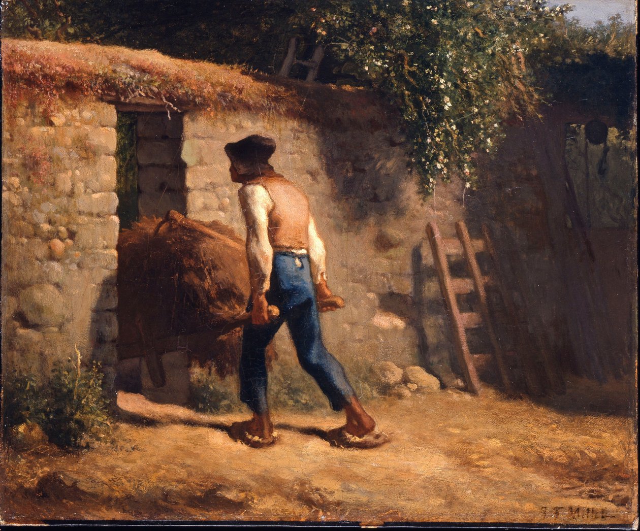 Contadino con una carriola da Jean-Francois Millet