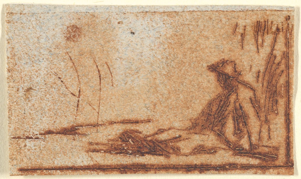 Sitzender Bauer da Jean-Francois Millet