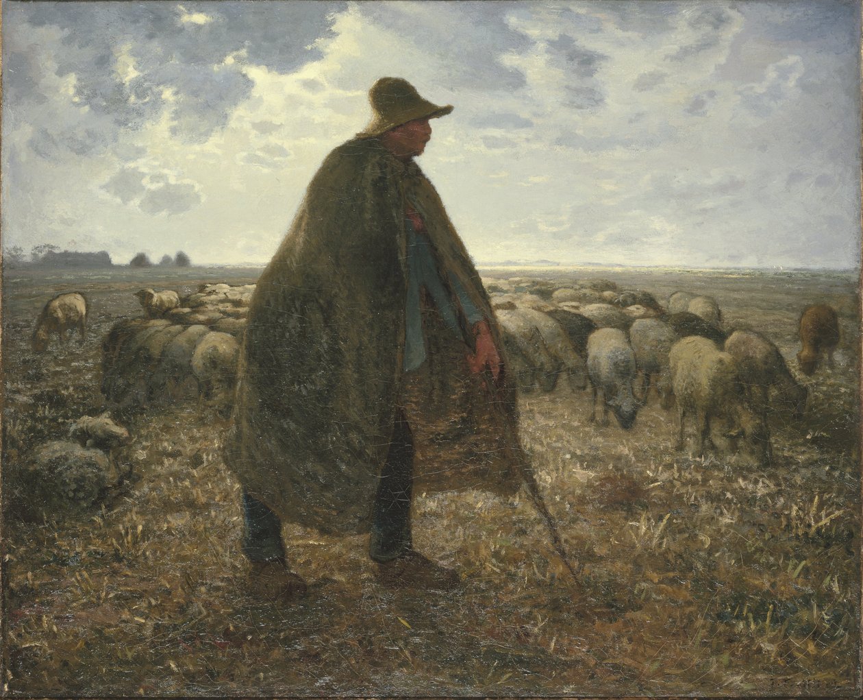 Pastore che cura il suo gregge da Jean-Francois Millet