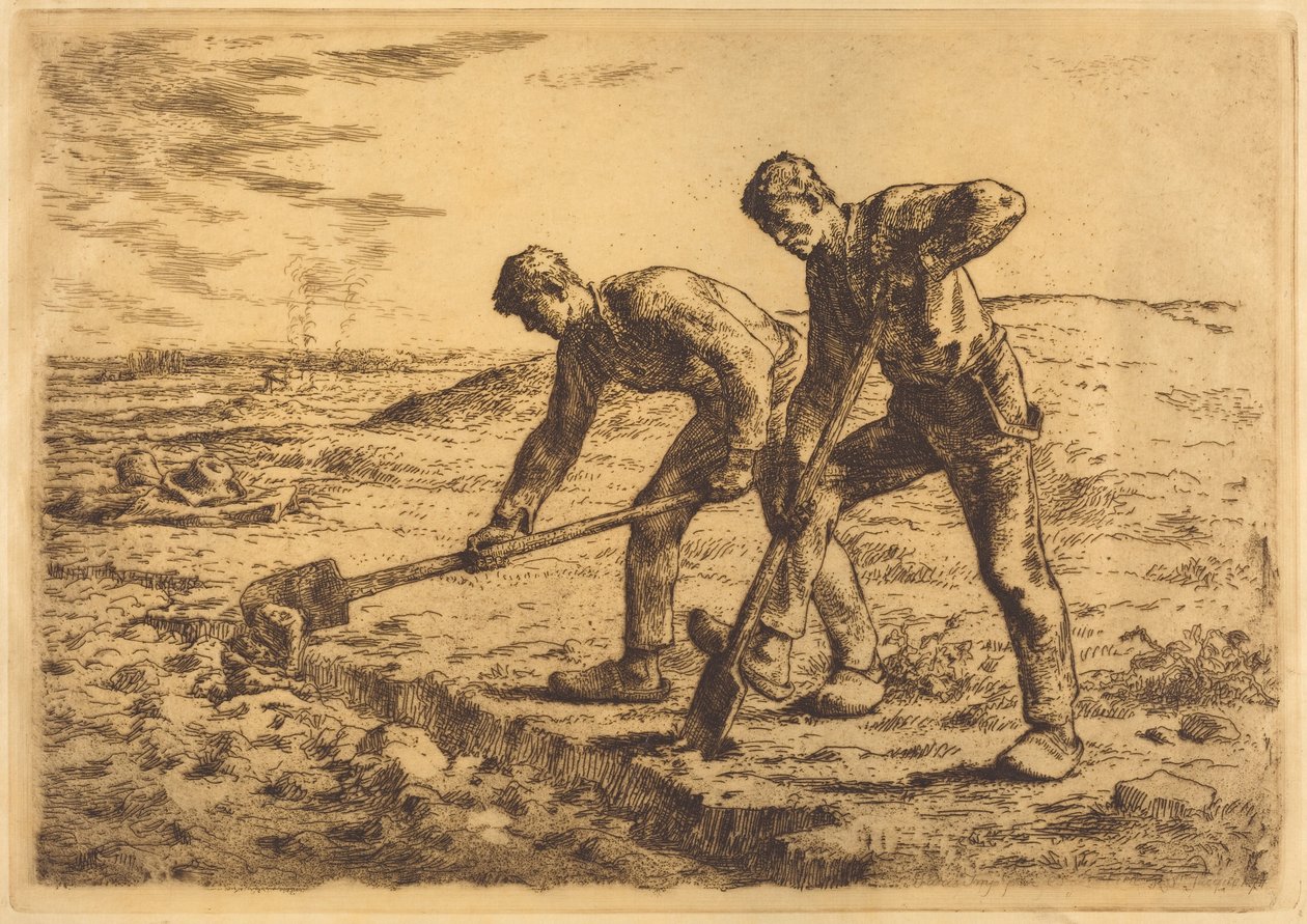 Gli scavatori da Jean-Francois Millet