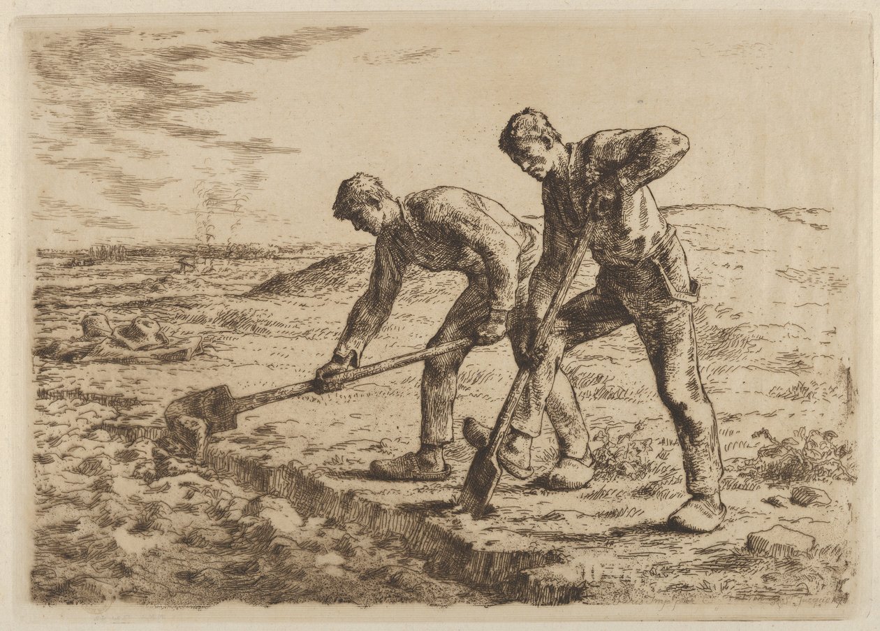 Gli scavatori da Jean-Francois Millet