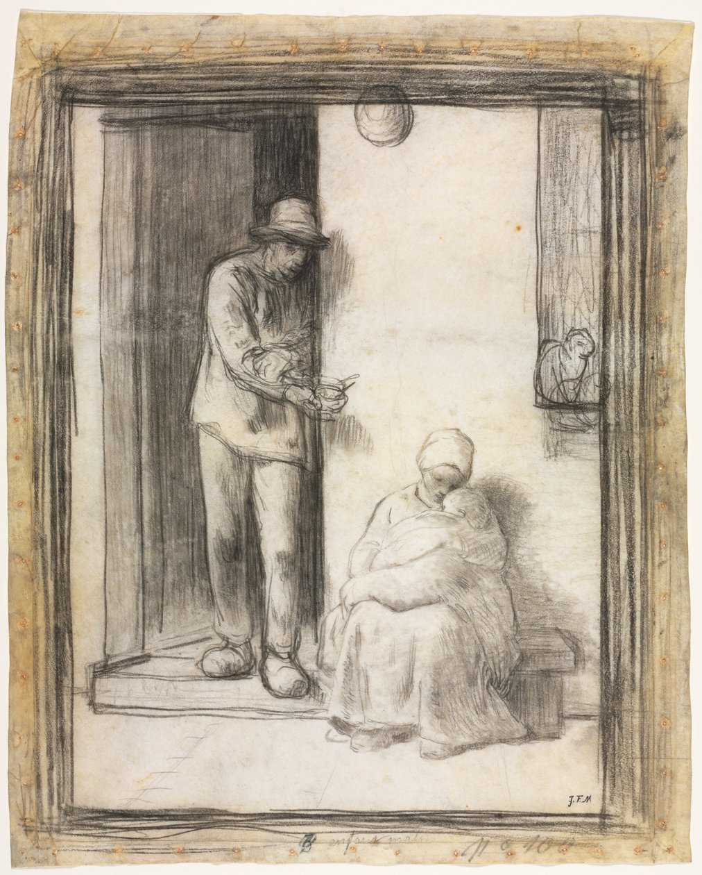 Il bambino malato da Jean-Francois Millet
