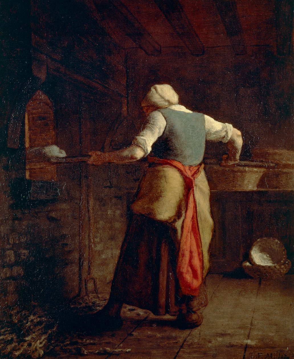 Donna che cuoce il pane da Jean Francois Millet