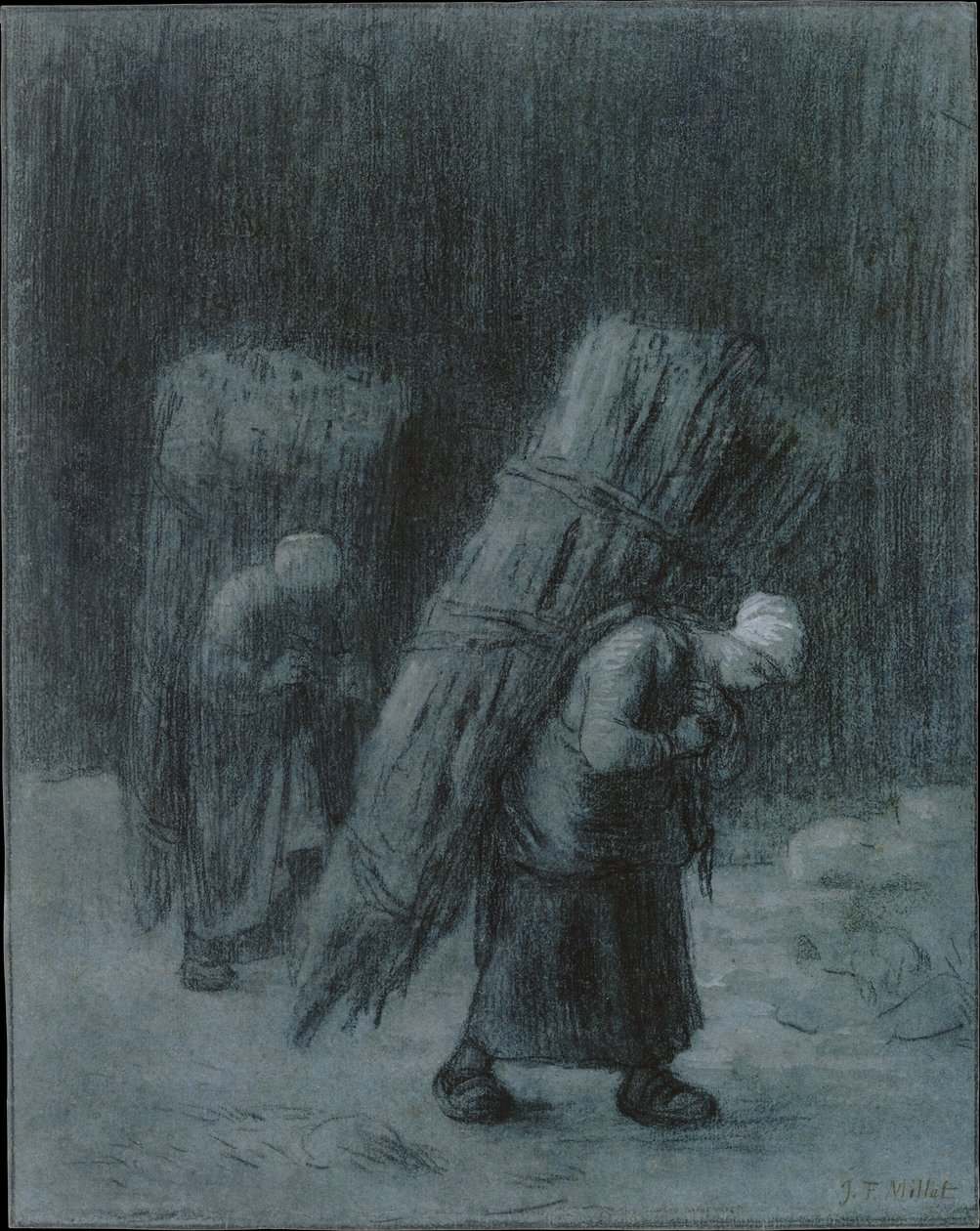Donne che trasportano fascine da Jean-Francois Millet