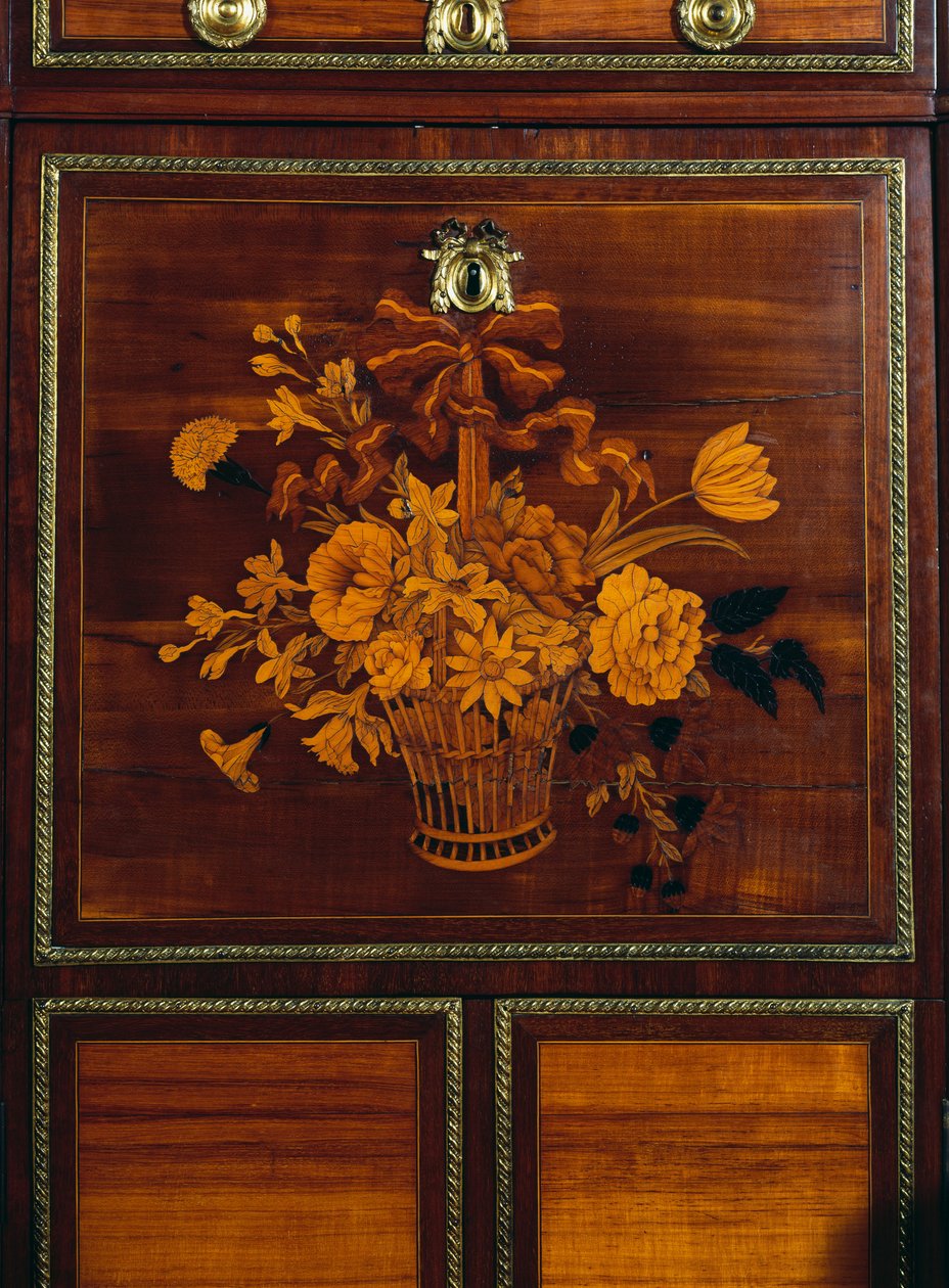 Cesto di fiori, (dettaglio) da Jean Henri Riesener