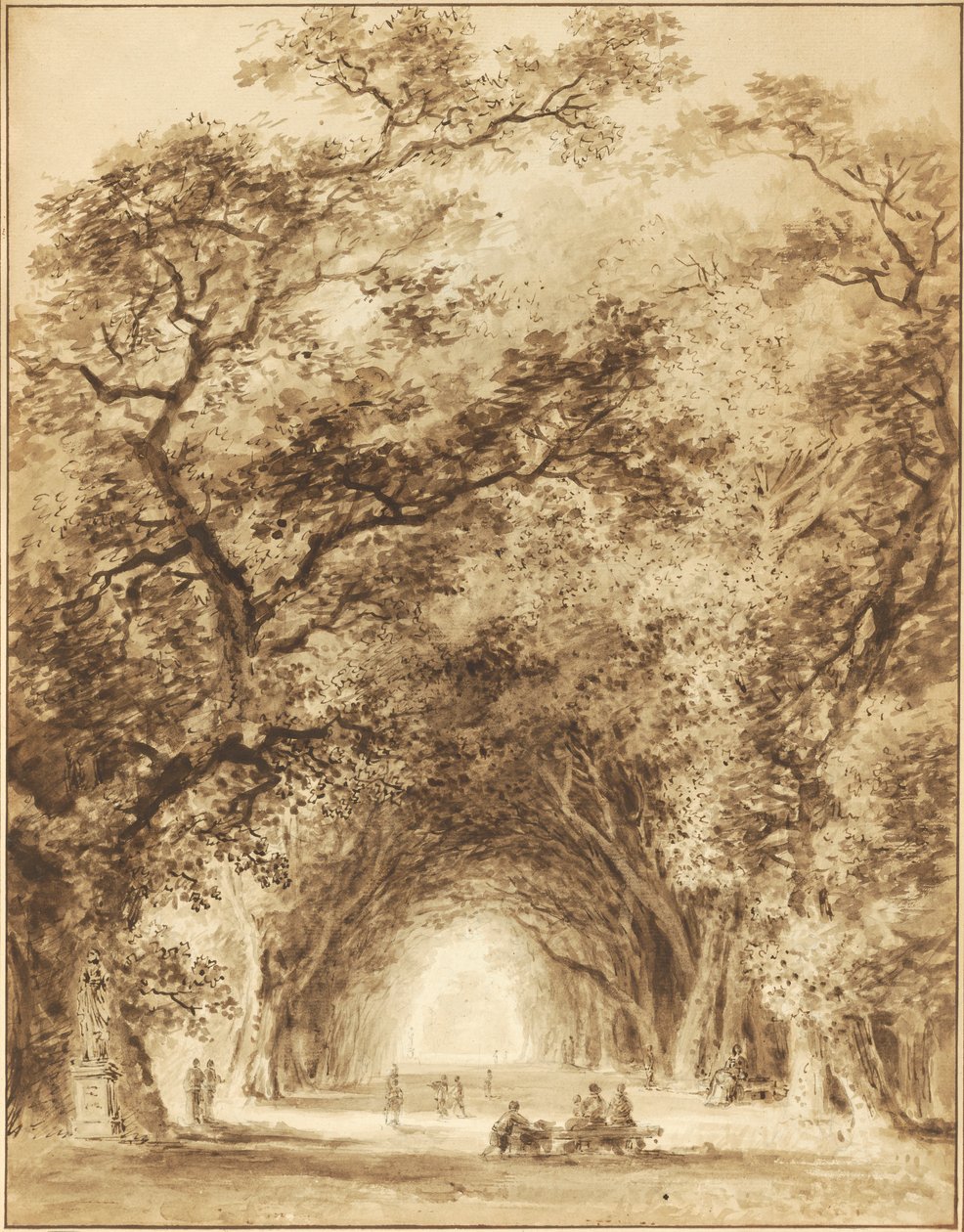Un viale ombreggiato, 1774 da Jean Honore Fragonard