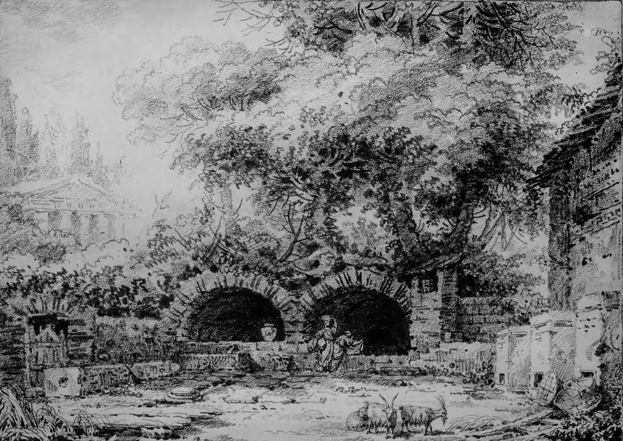 Paesaggio con rovine da Jean-Honore Fragonard