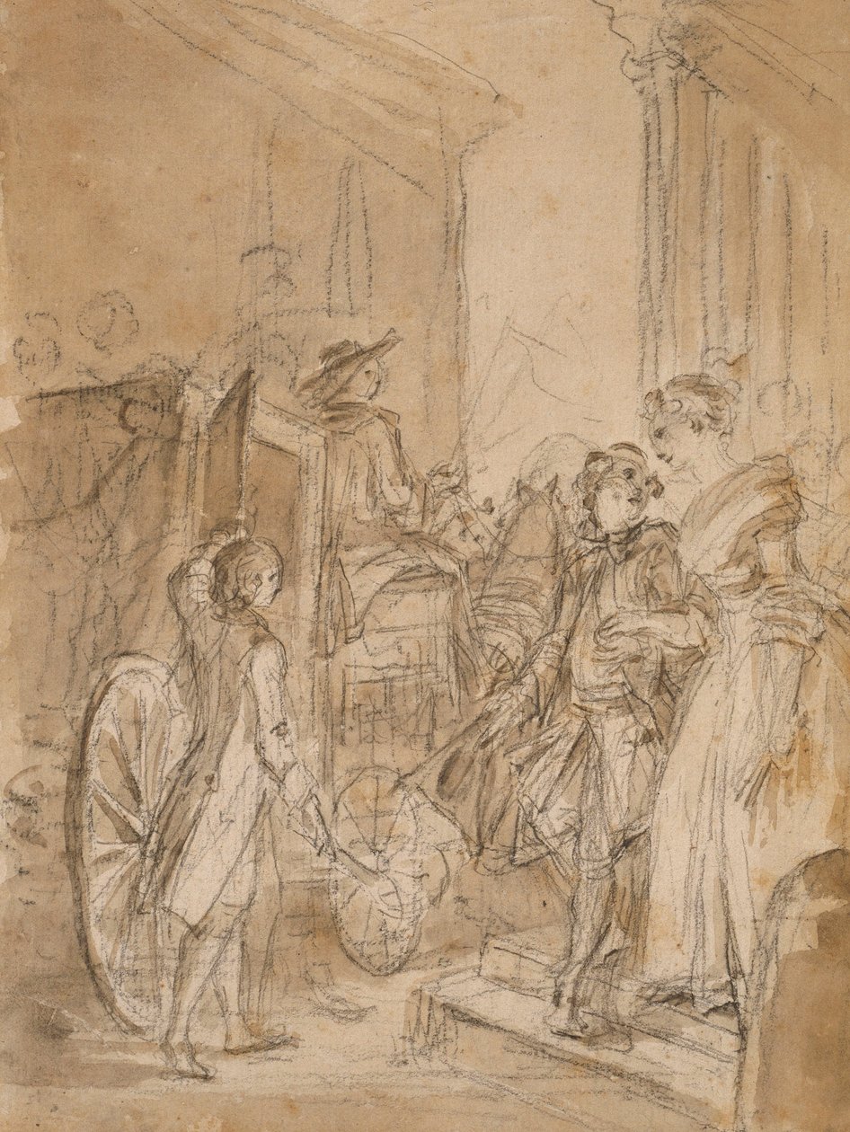 La partenza in carrozza da Jean-Honore Fragonard