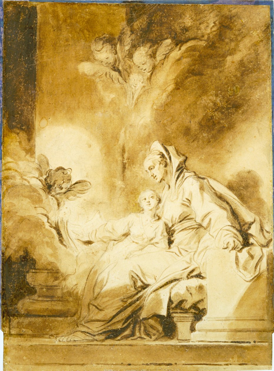 Die Erziehung der Jungfrau da Jean-Honore Fragonard