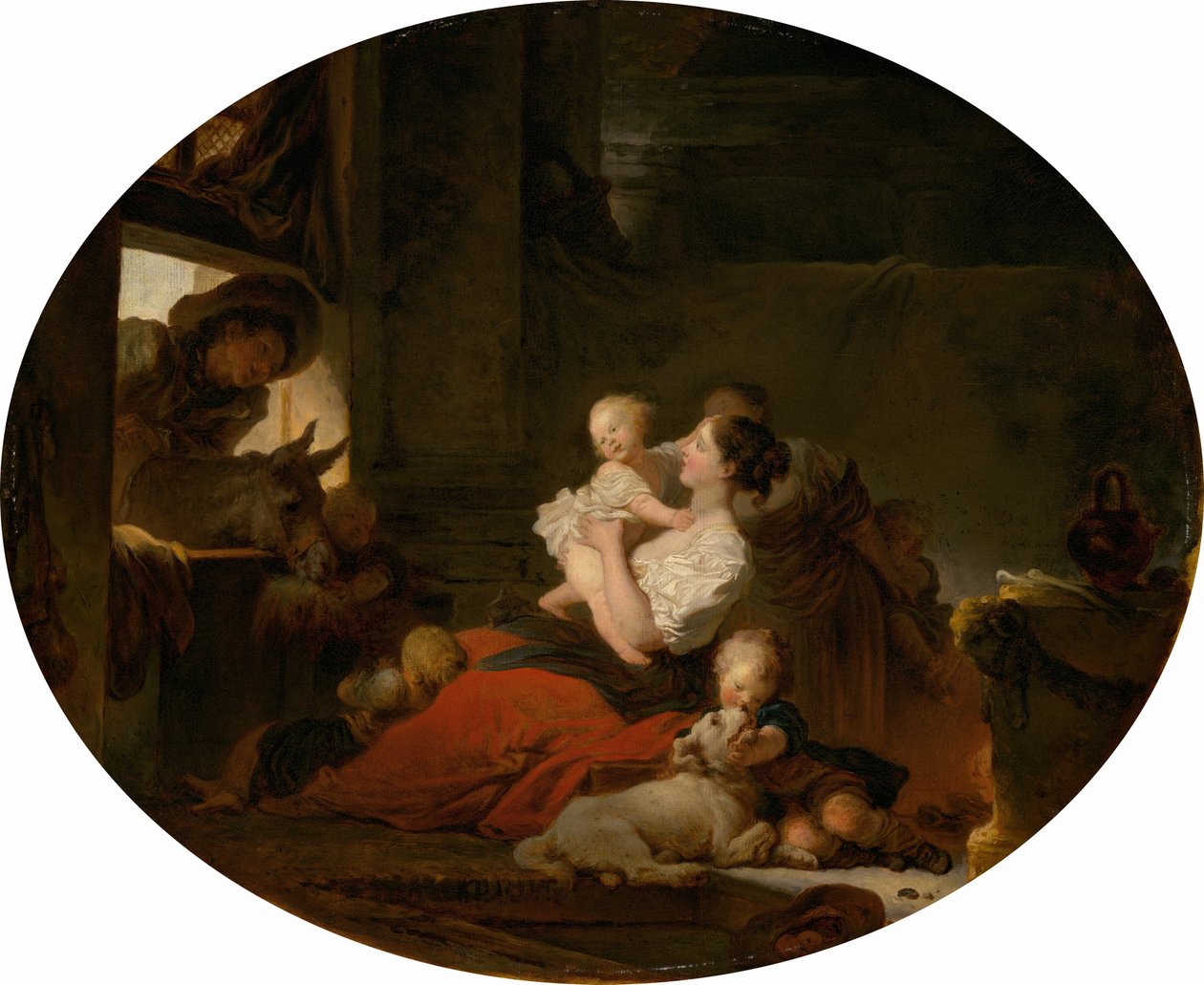 La famiglia felice, 1775 circa (olio su tela) da Jean-Honore Fragonard