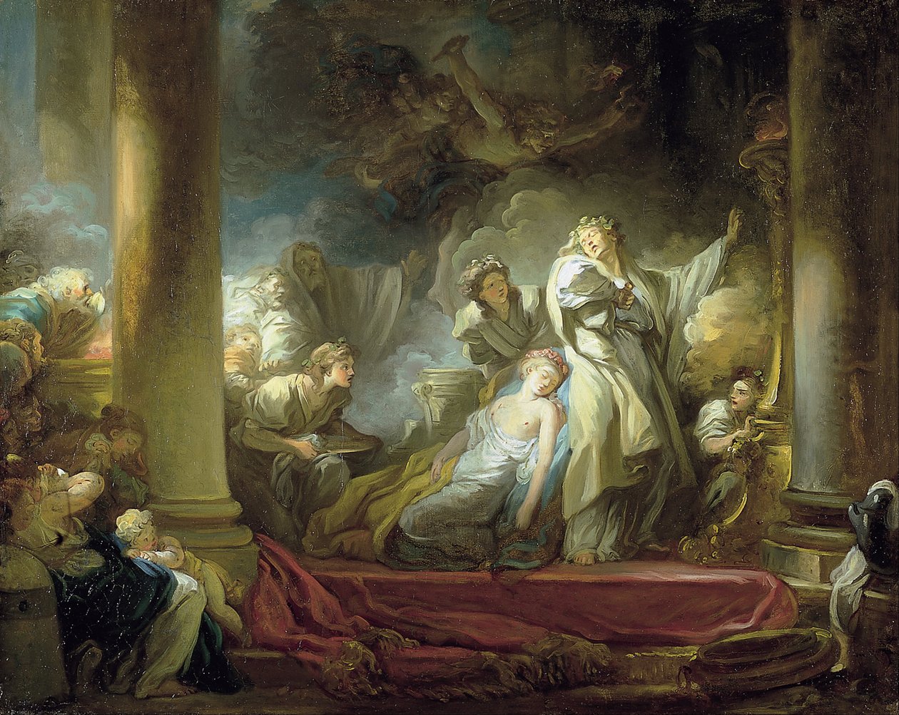 Il sacrificio di Caliroe da Jean-Honore Fragonard