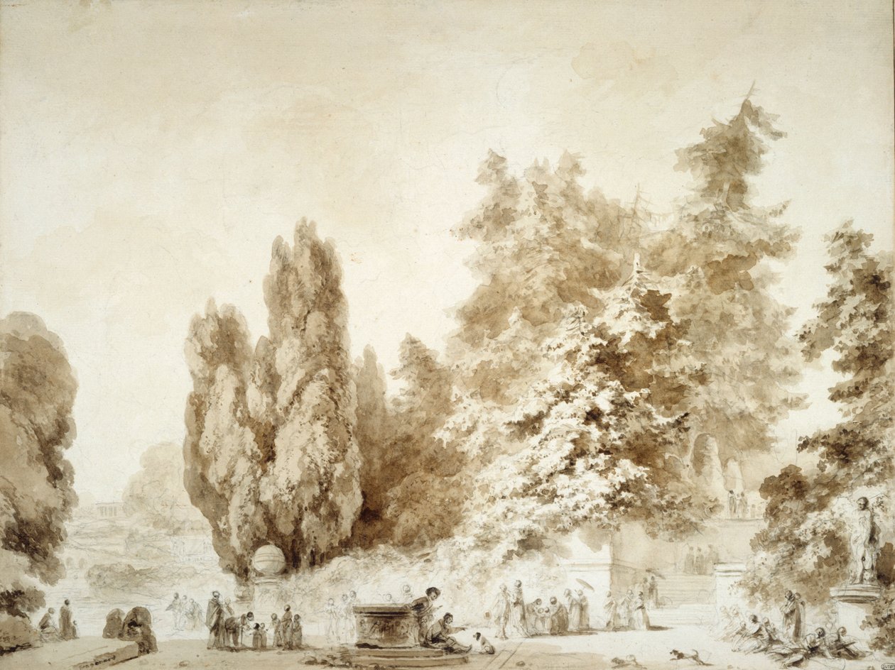 Ein italienischer Park da Jean-Honore Fragonard