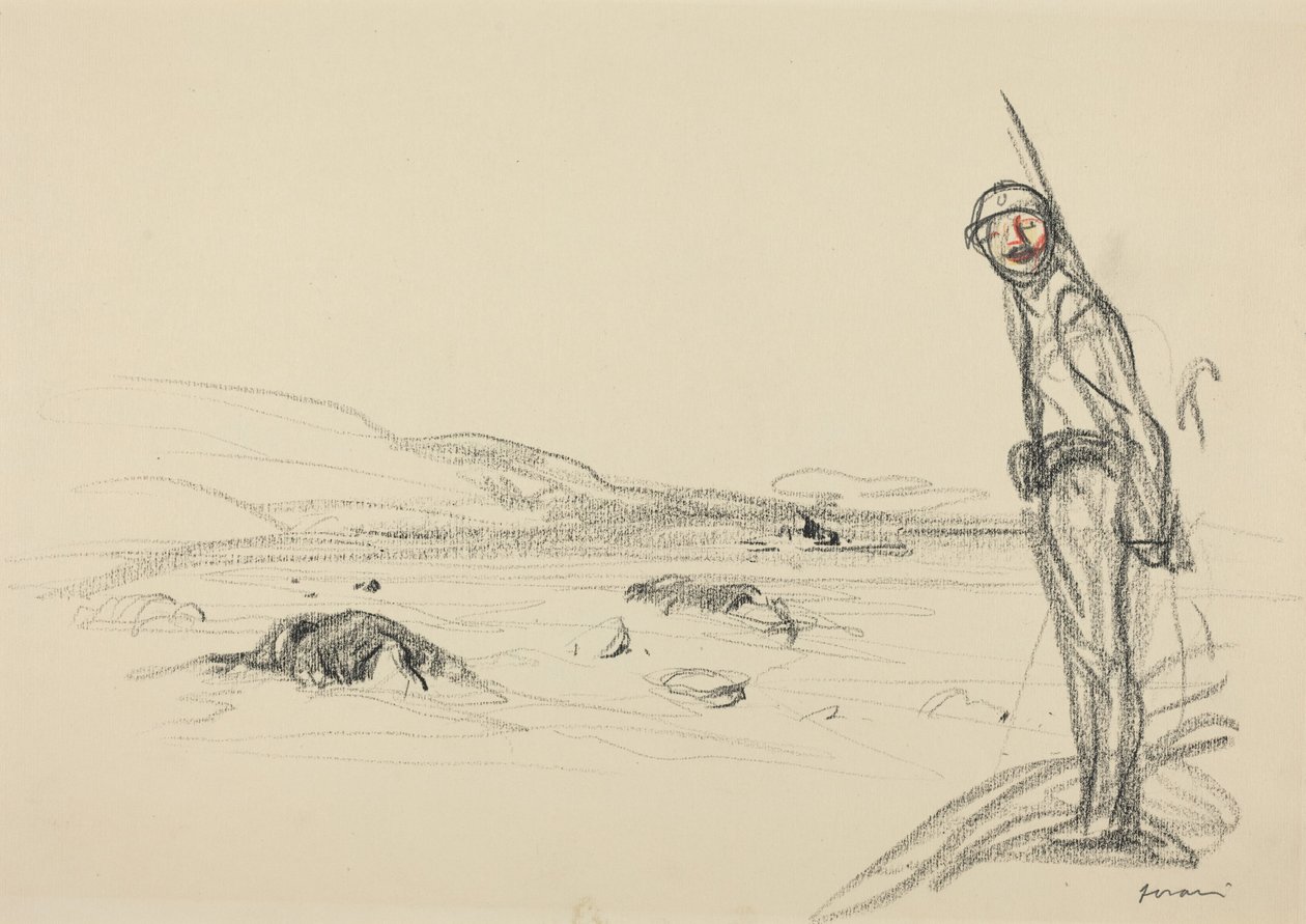 Lungo la Marna, probabilmente 1918 (pastello su carta) da Jean-Louis & Caran D