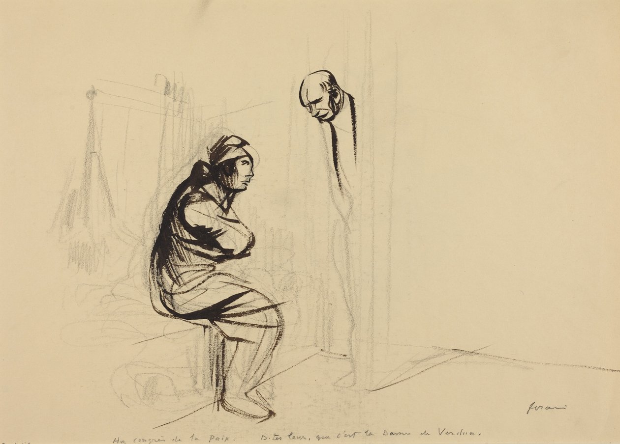 Al Congresso di Pace, 1919 circa (inchiostro) da Jean-Louis & Caran D
