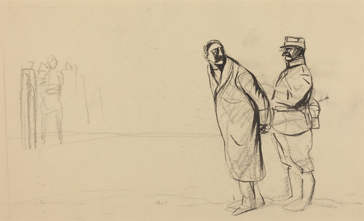 Al fronte di Vincennes. Bolo pacha, 1914-1919 circa (inchiostro su carta) da Jean-Louis & Caran D