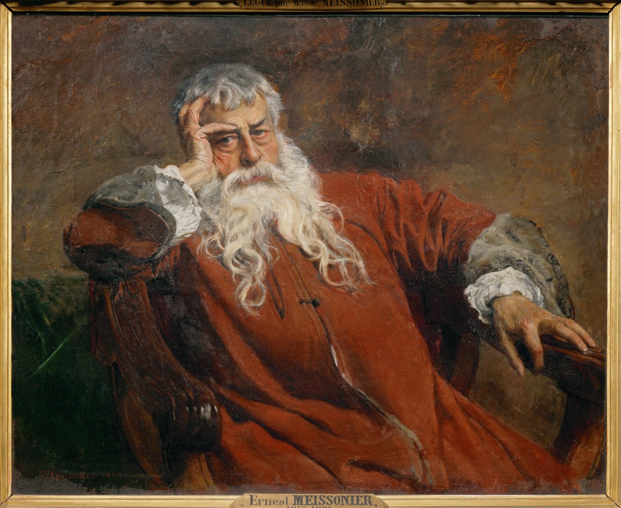 Autoritratto (dipinto su tela) da Jean-Louis Ernest Meissonier