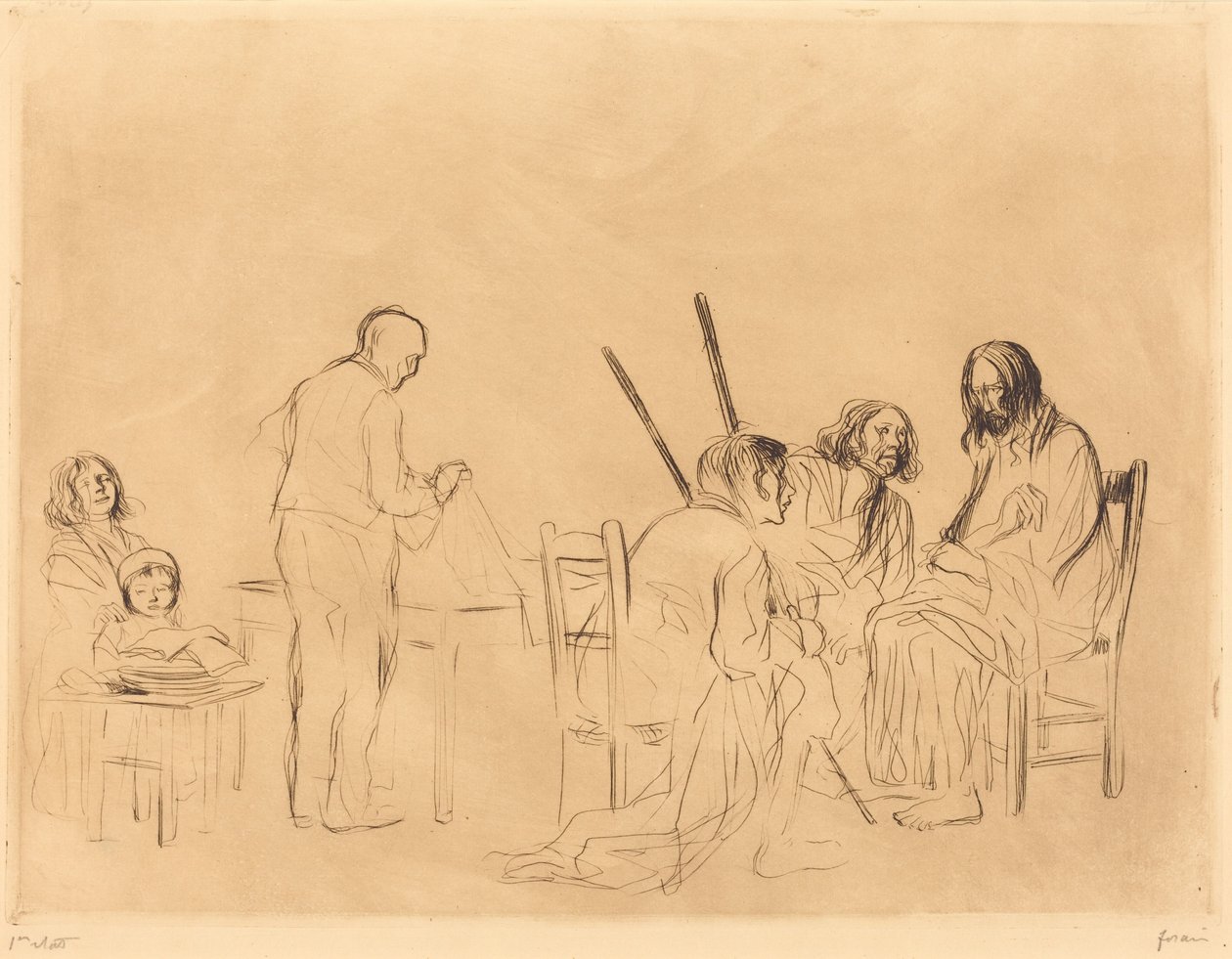 Prima del pasto a Emmaus (1ª tavola) da Jean-Louis Forain