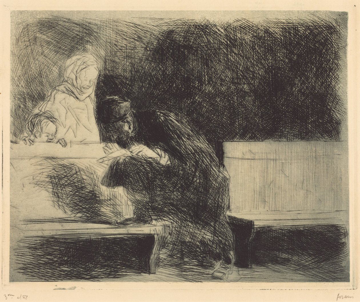 Avvocato che esamina un fascicolo da Jean-Louis Forain