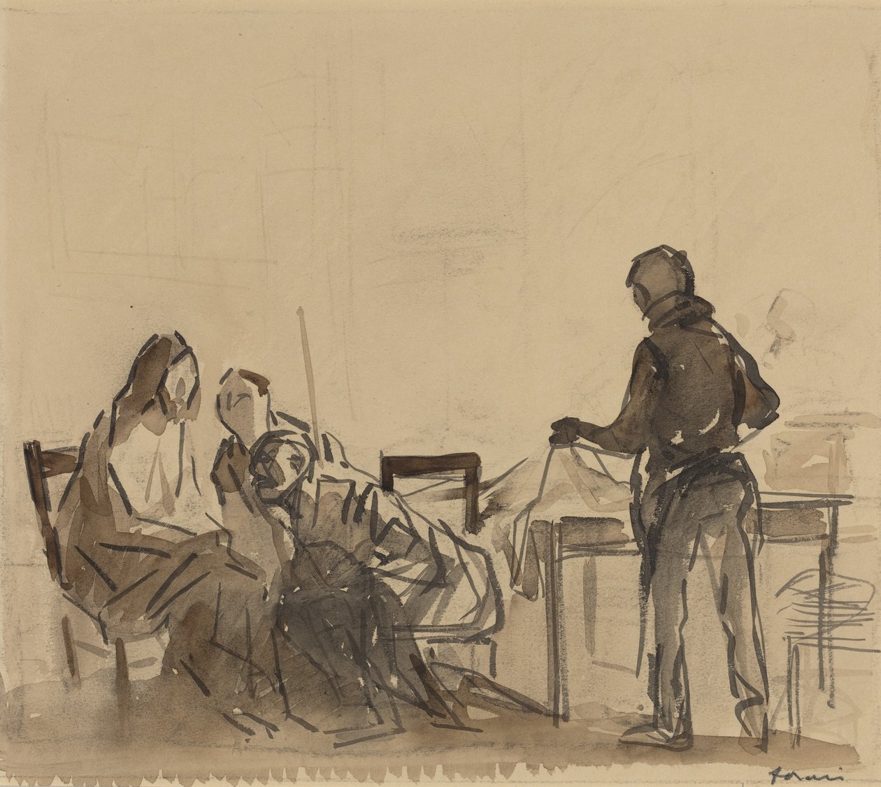 Prima del Pasto a Emmaus da Jean-Louis Forain
