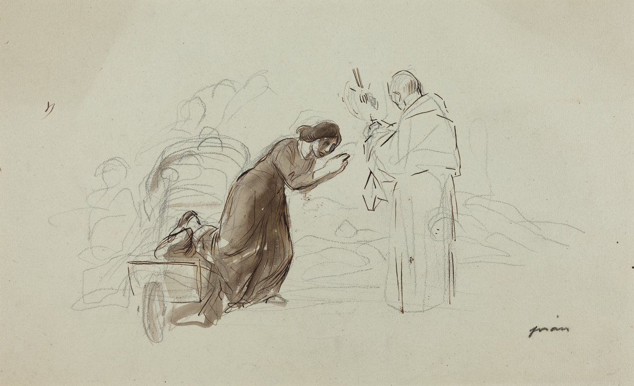 Benedizione a Lourdes da Jean-Louis Forain