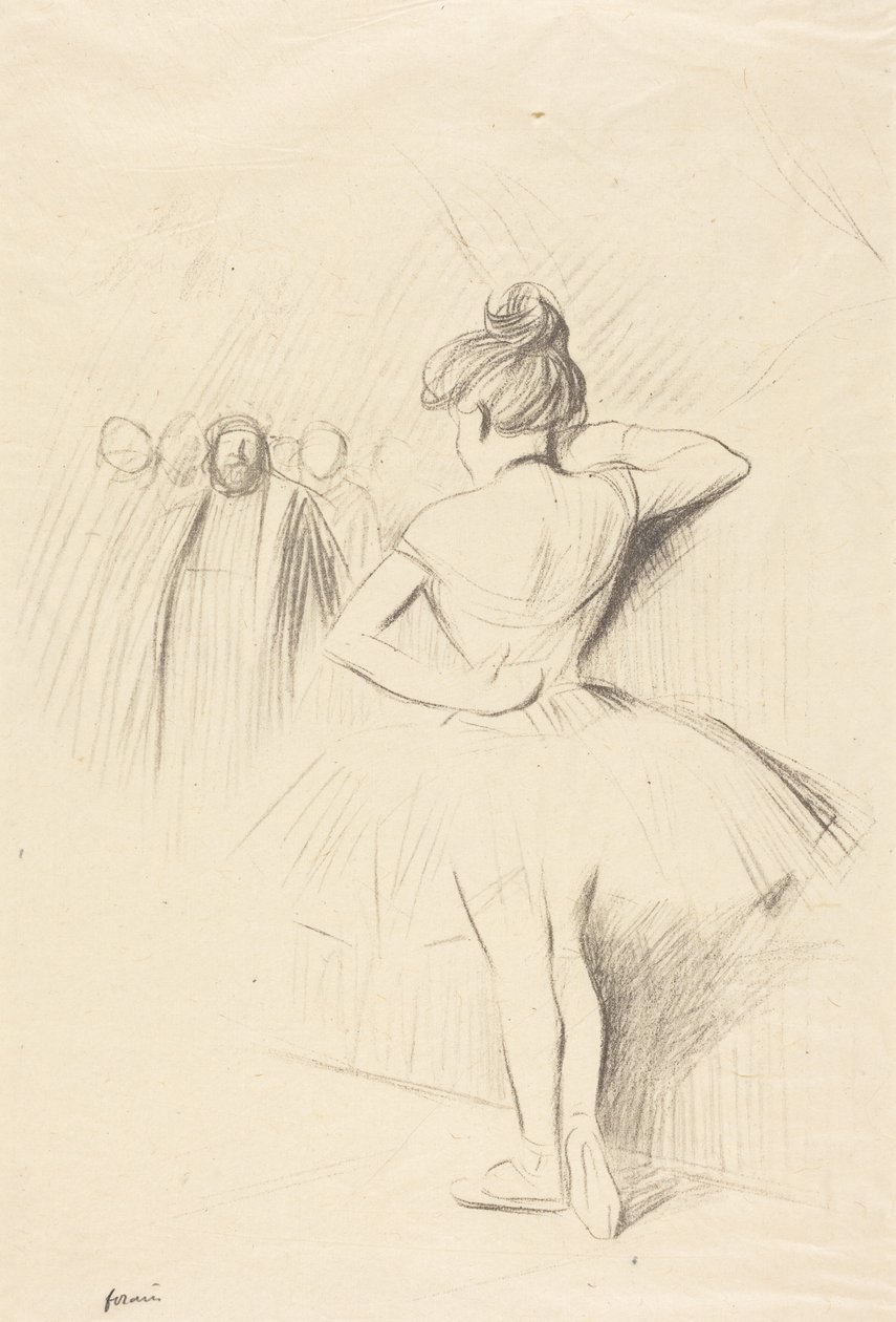 Danzatrice appoggiata a un sostegno verticale (con figuranti) da Jean-Louis Forain
