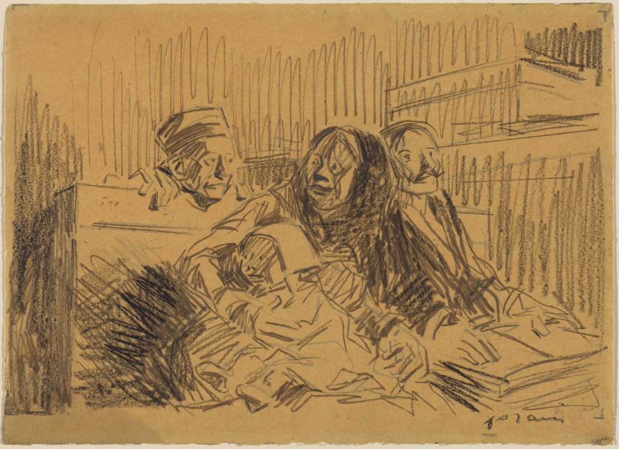 Verteidiger und Angeklagter da Jean-Louis Forain
