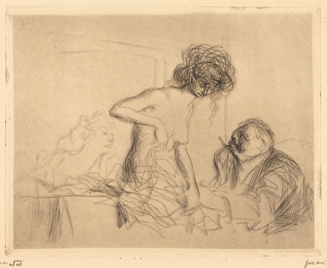 In uno studio privato (prima tavola) (In a Private Room) (first plate) da Jean-Louis Forain