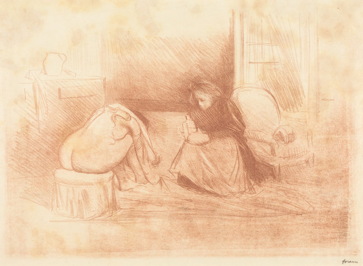 Frau bei ihrer Toilette mit ihrer Zofe (zweite horizontale Platte) da Jean-Louis Forain