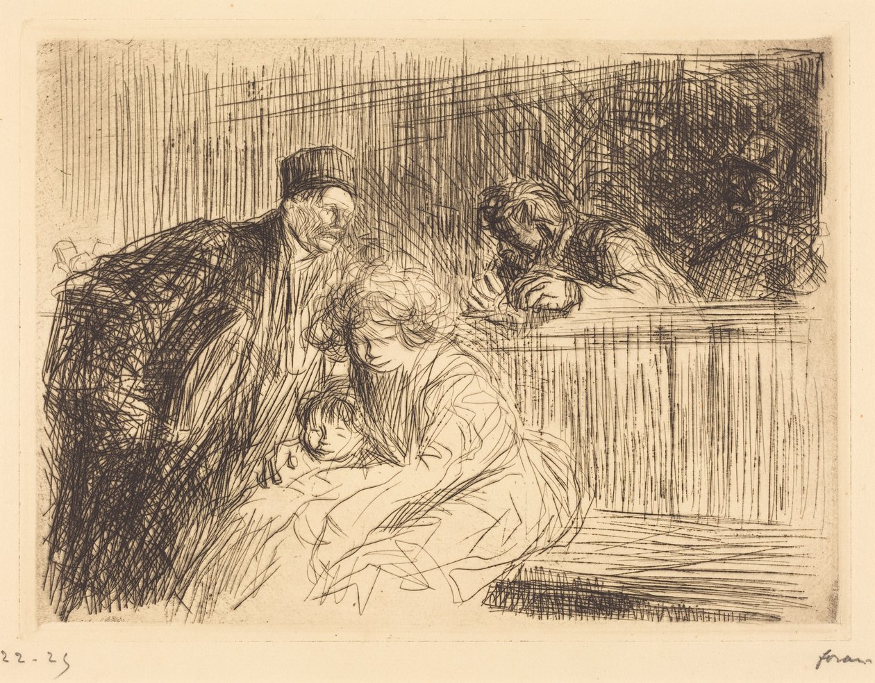 L’avvocato parla con l’imputato (seconda tavola) da Jean-Louis Forain