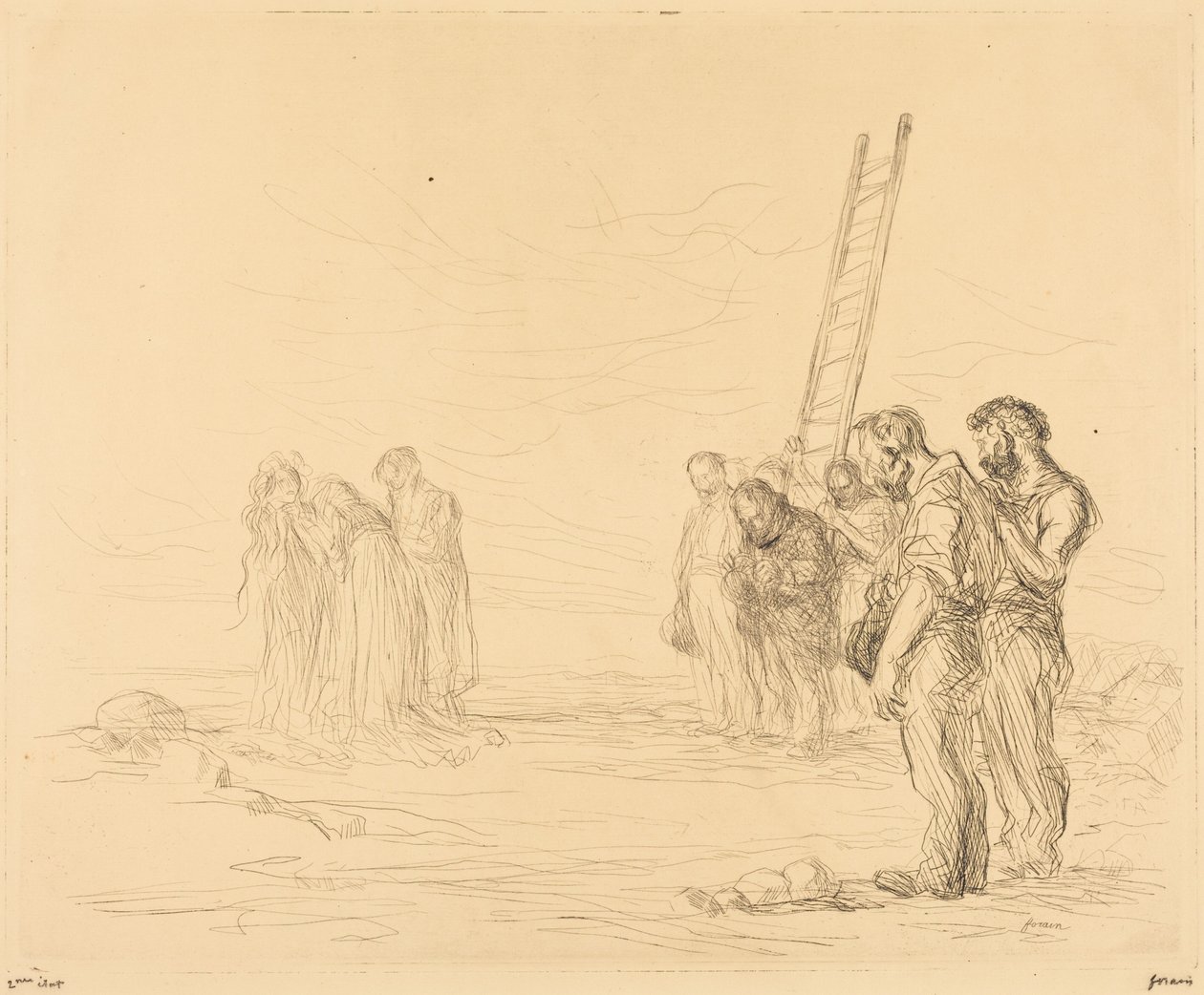 Il Calvario (prima tavola) (Calvary) (first plate) da Jean-Louis Forain