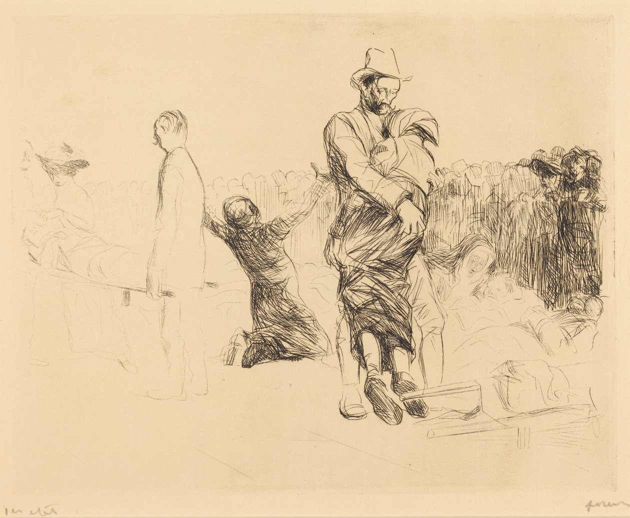 Lourdes, trasporto delle persone paralizzate (Lourdes, Transport of the Paralyzed) da Jean-Louis Forain
