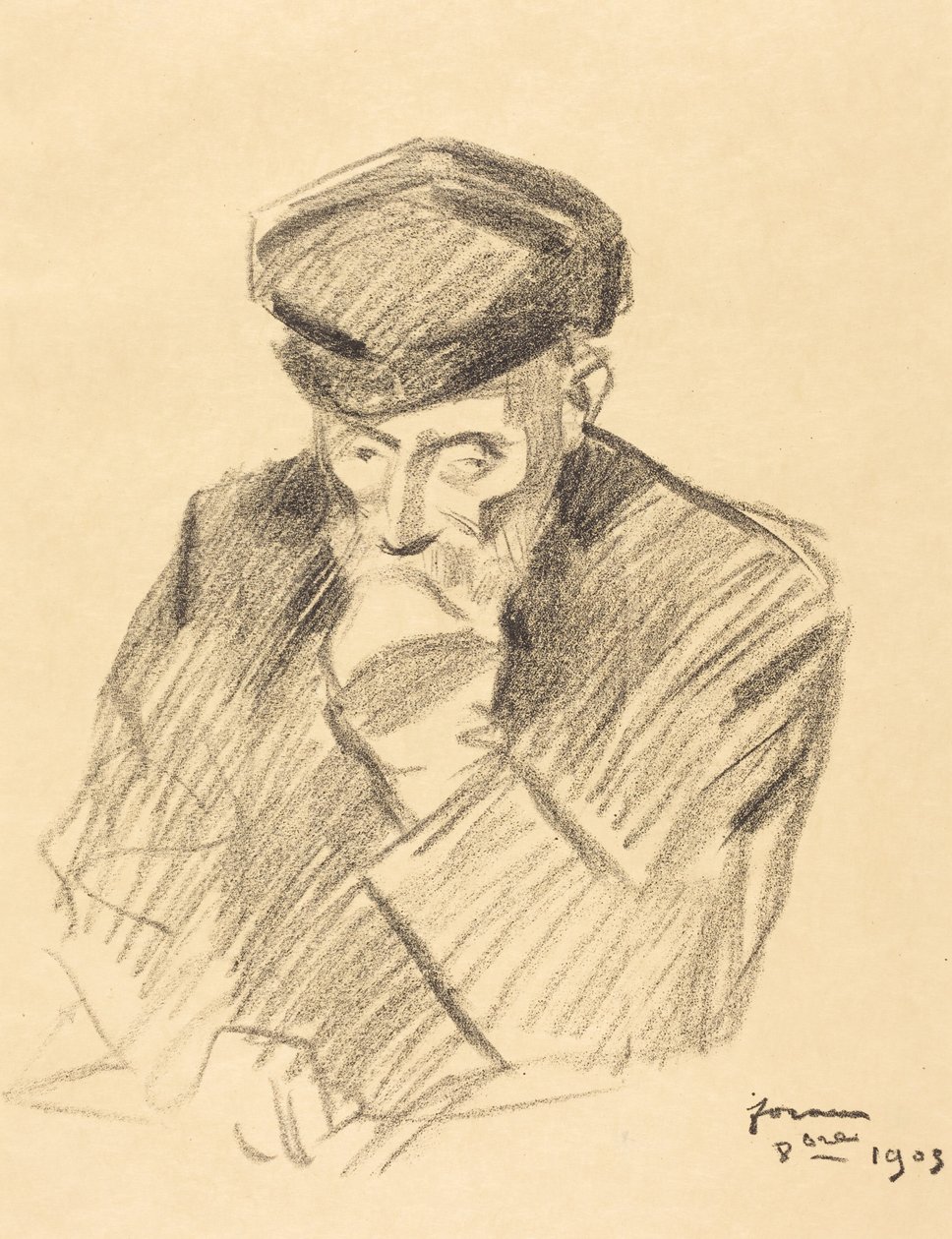 Ritratto di Renoir (quarta tavola) (Portrait of Renoir) (fourth plate) da Jean-Louis Forain
