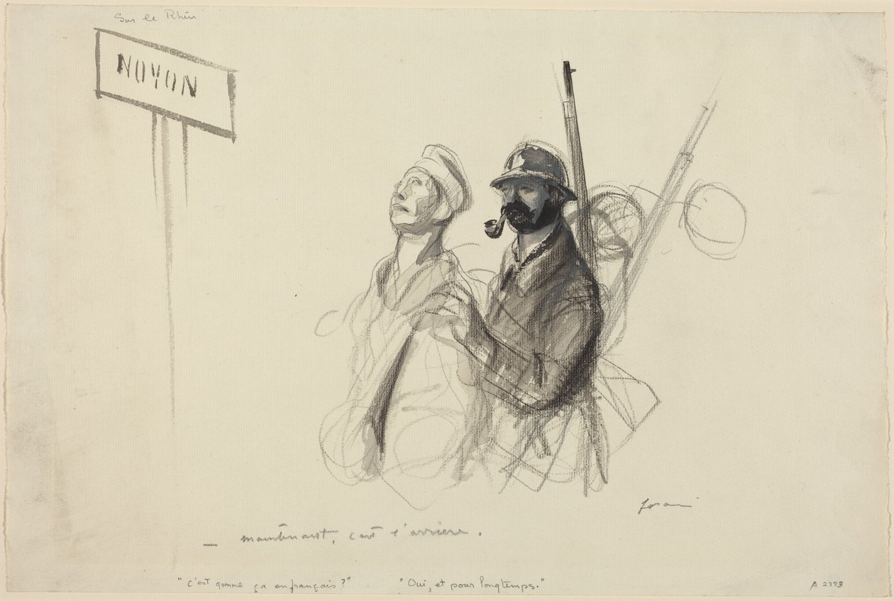Sul Reno.  - Ora è la retroguardia. da Jean-Louis Forain