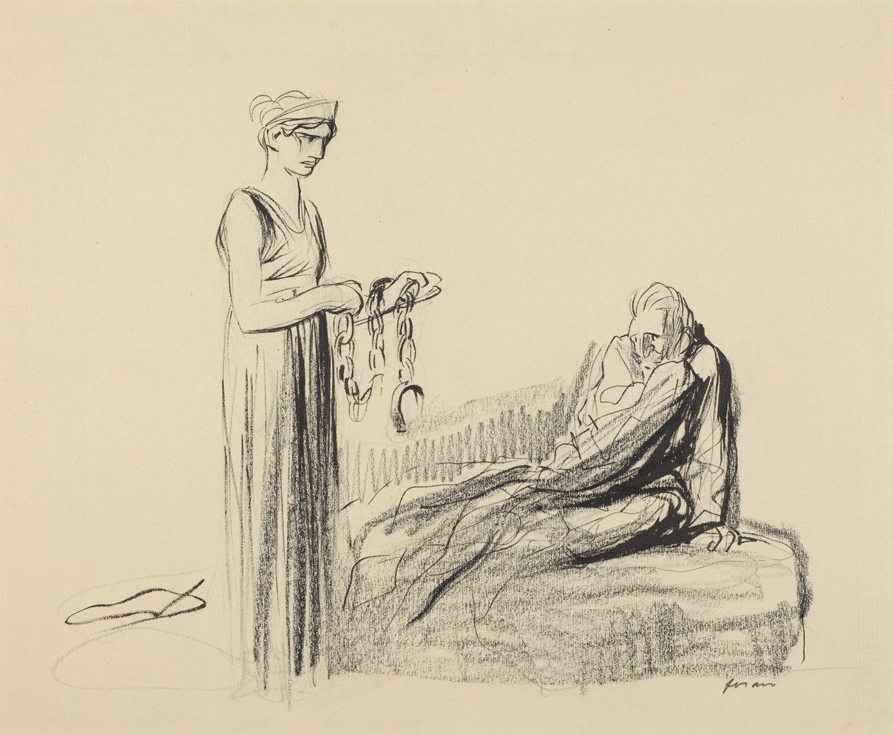a) Ceppi (recto); b) Diverse figure (verso) da Jean-Louis Forain