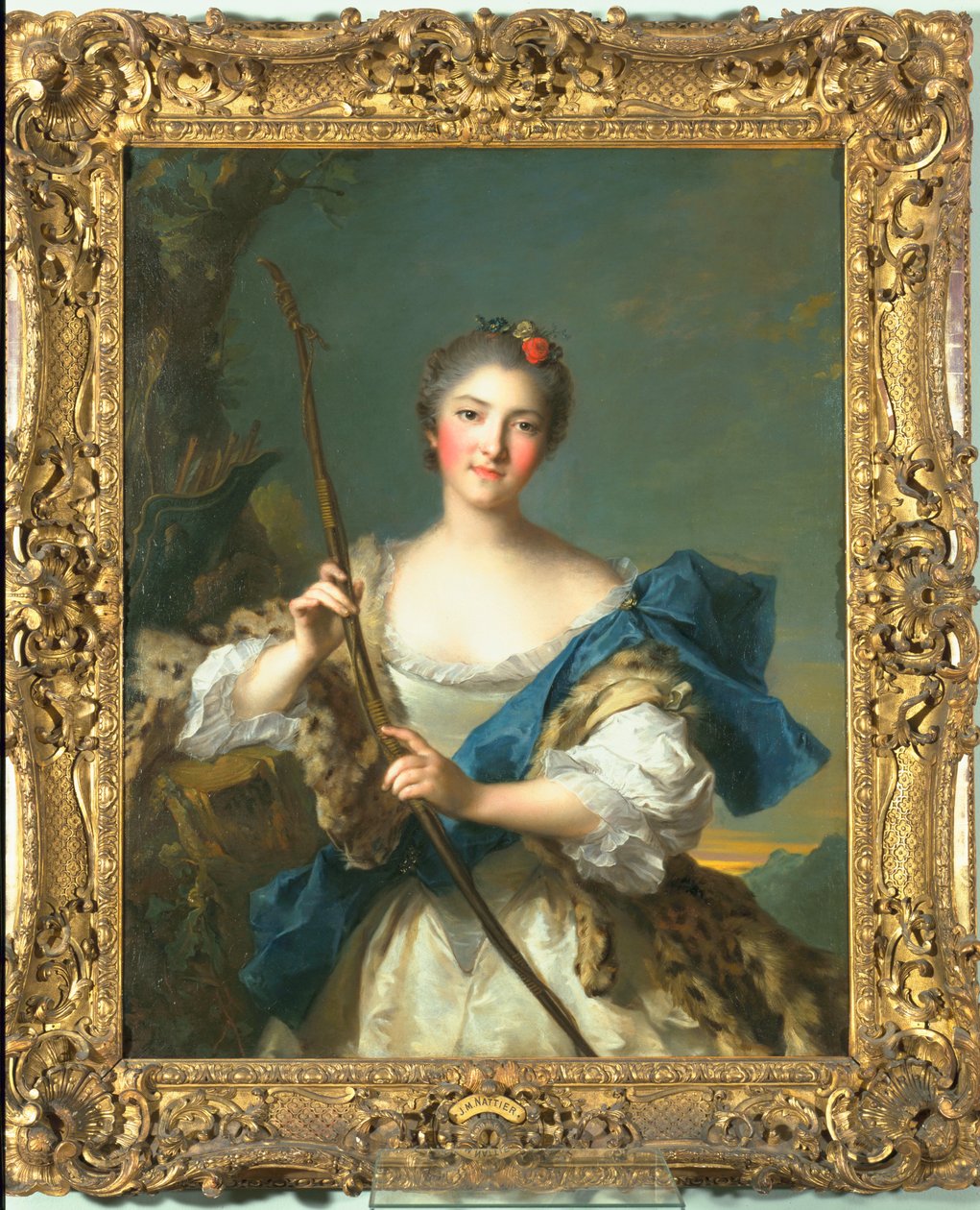 Mademoiselle de Migieu come Diana, 1742 da Jean Marc Nattier