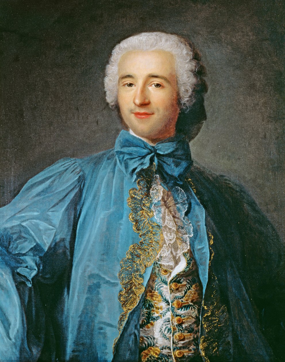 Ritratto di un gentiluomo in un cappotto blu da Jean Marc Nattier