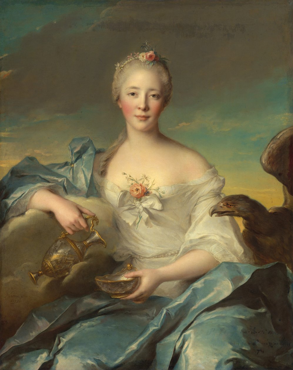 Madame Le Fèvre de Caumartin come Ebe da Jean-Marc Nattier