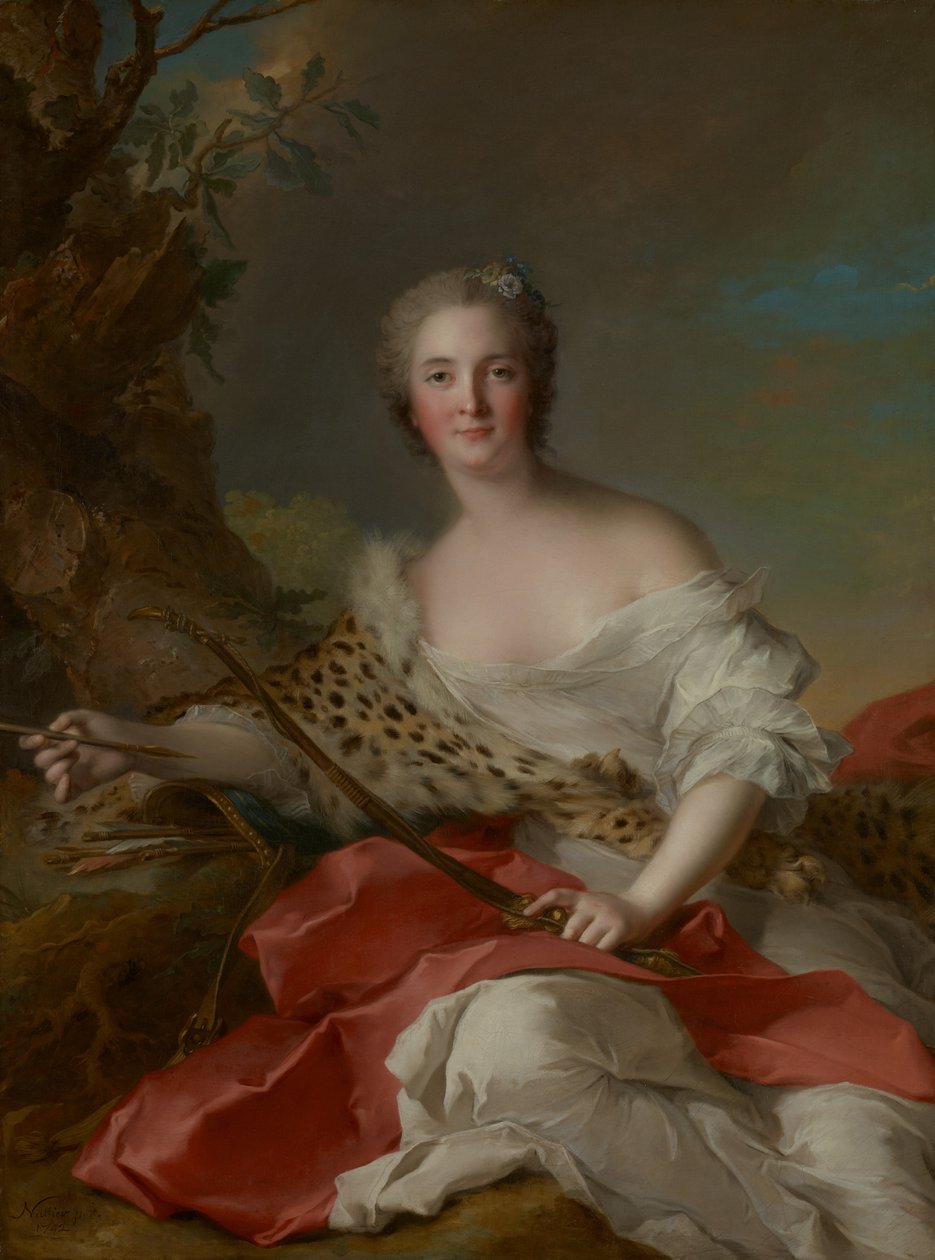 Ritratto di Madame Bonnier de la Mosson come Diana (Constance-Gabrielle-Magdeleine du Monciel de Lauraille) da Jean-Marc Nattier