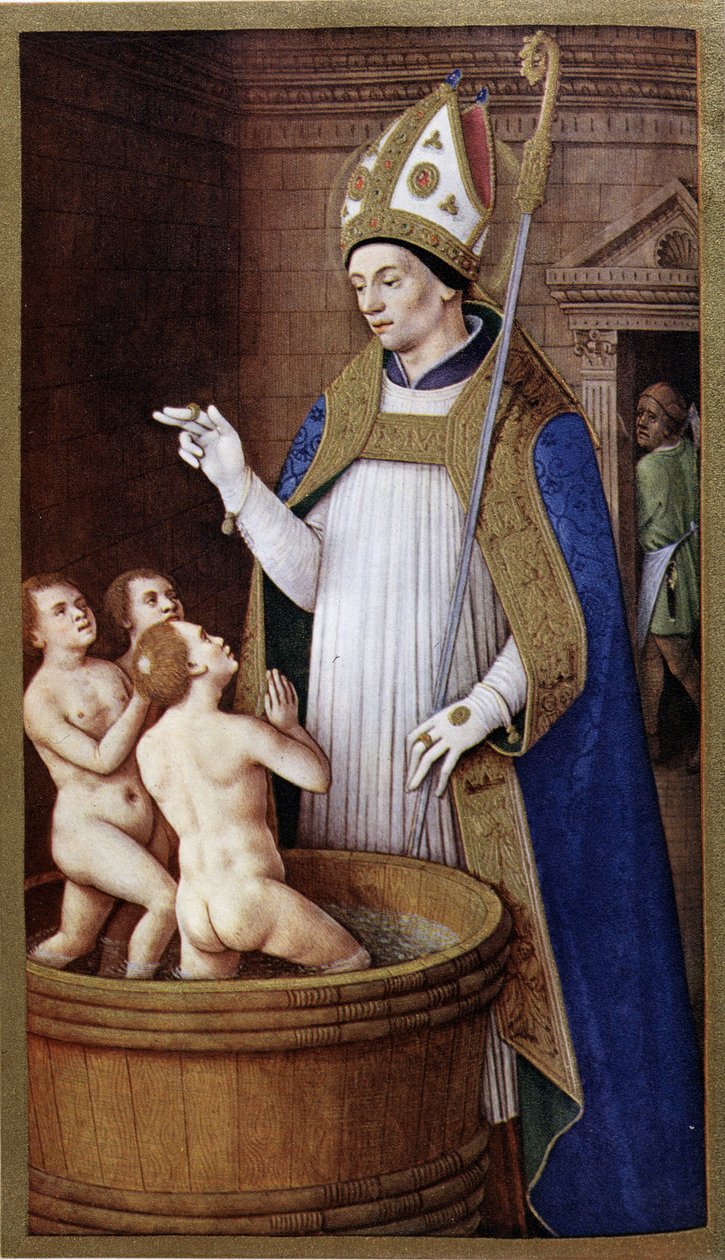 San Nicola dopo Jean Bourdichon da Jean (after) Bourdichon
