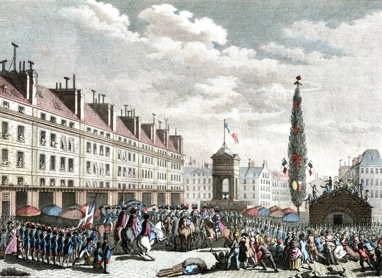 La proclamazione della Costituzione francese, 1791, fine XVIII secolo (incisione) da Jean (after) Duplessis Bertaux