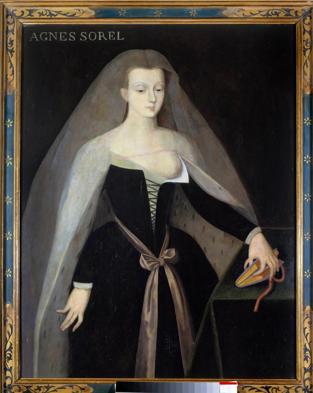 Ritratto di Agnès Sorel, favorita del re Carlo VII. Dipinto dopo Jean Fouquet, XVI secolo, Castello reale di Loches da Jean (after) Fouquet