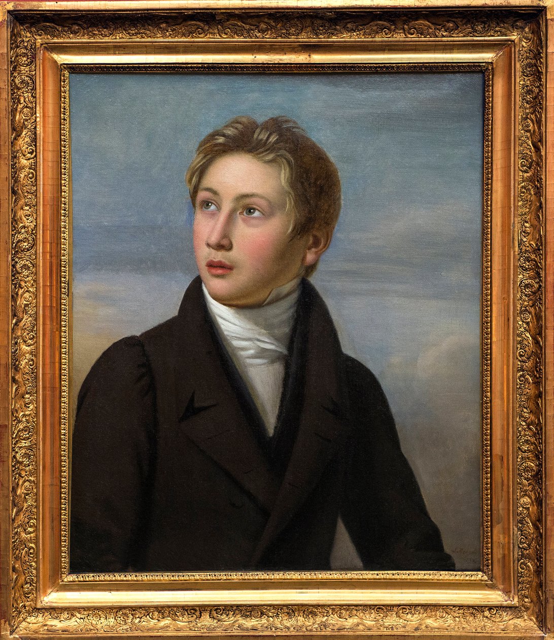 Il ritratto di Liszt bambino - Ritratto di Franz Liszt, di Jean Vignaud nel 1826 - Museo di Belle Arti di Nîmes da Jean (after) Vignaud