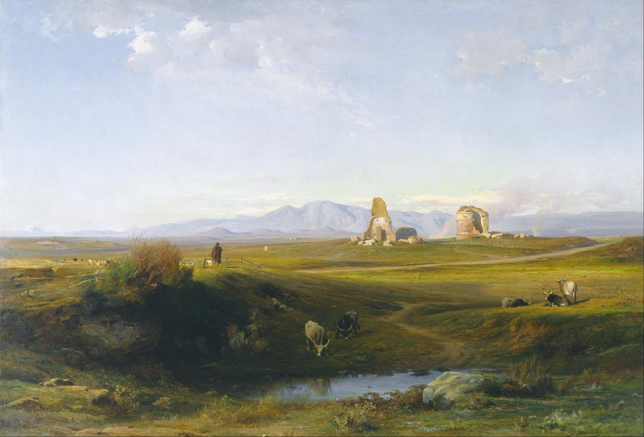 Uno sguardo alla campagna romana da Jean Achille Benouville
