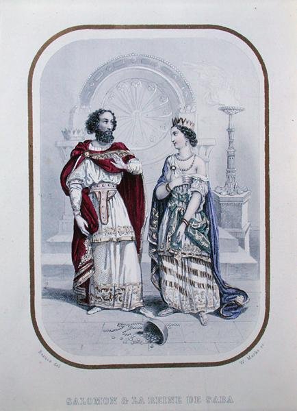Re Salomone e la Regina di Saba, illustrazione da 